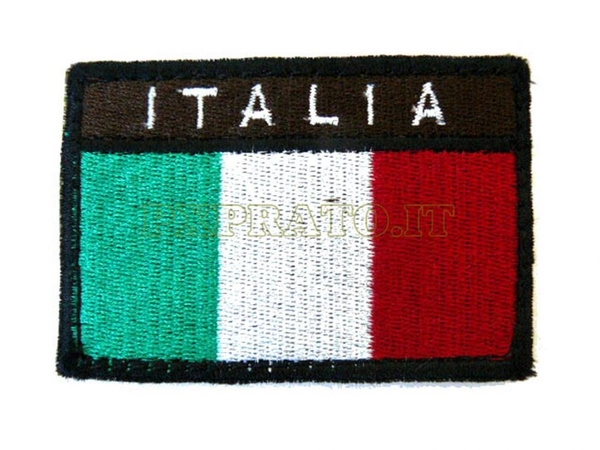 Patch Militare Bandiera Italiana Rettangolare Ricamata