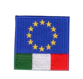 Patch Bandiera EUROPA Cee ITALIA Toppa Militare  
