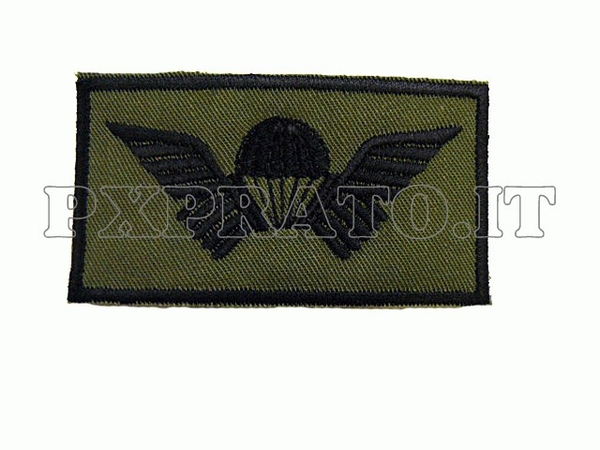Patch Brevetto Paracadutista Militare Selous Scout Rhodesia Verde Bassa Visibilita' Ricamata