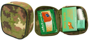 First Aid Kit 1 Primo Soccorso Militare SoftAir Tasca Medica Mimetica Vegetata Special Operation EUMAR 