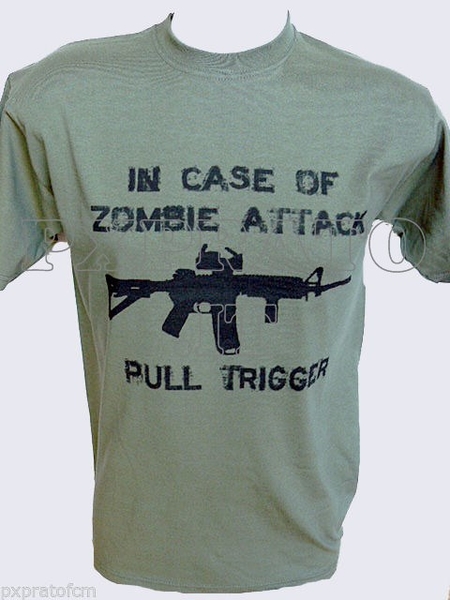 T-shirt Militare SoftAir Maglietta Zombie Attack Stampata