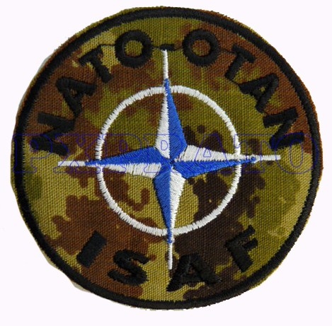 Vegetato Italiano Militare Patch Toppa Missioni Italiane All' Estero Afghanistan NATO OTAN ISAF Ricamata