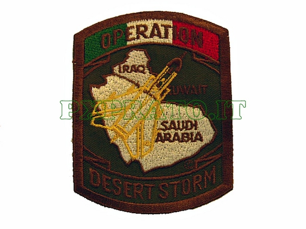 Patch Operation Desert Storm Italia 1991 Militare Missione Italiana All'Estero Toppa Ricamata