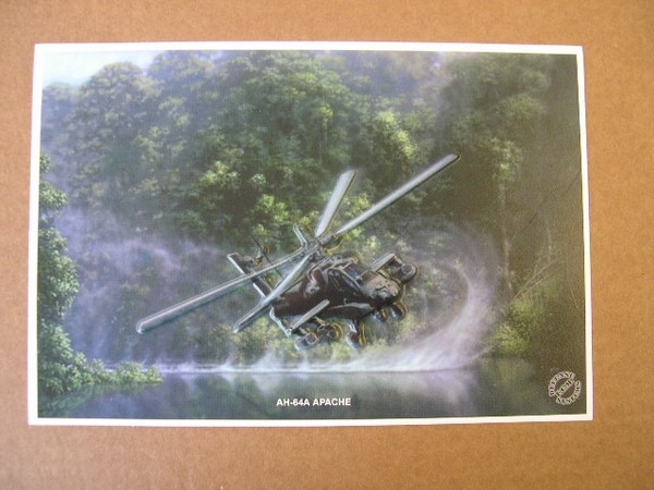 Cartolina 3 D AH-64A Apache
