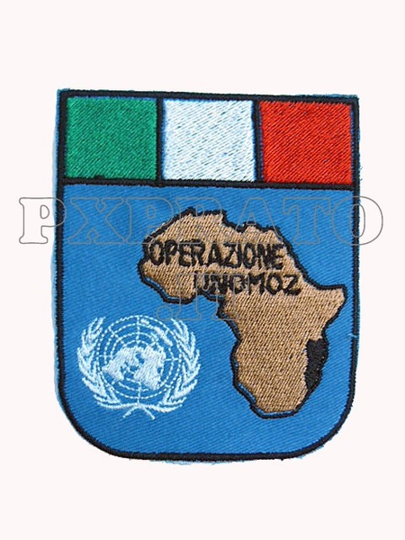 Mozambico UNOMOZ United Nations Operations In Mozambique 1992-94 Patch Toppa Militare Operazione Di Pace Delle Nazioni Unite Missione Forze Armate Italiane All'Estero Toppa Ricamata 