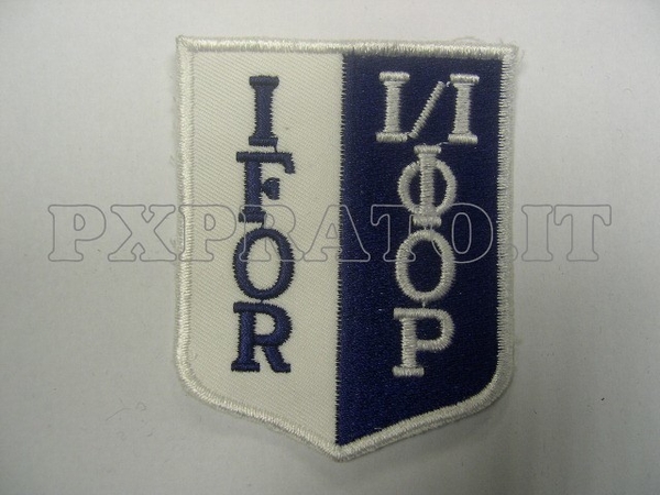 Bosnia IFOR Implementation Force Patch Toppa Scudetto Militare Missione Esercito Italiano All'Estero Ricamata