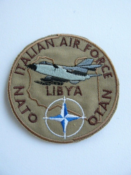 Libia 2011 Patch Toppa Missioni Militari Italiane All'Estero Italian Air Force NATO OTAN con Velcro