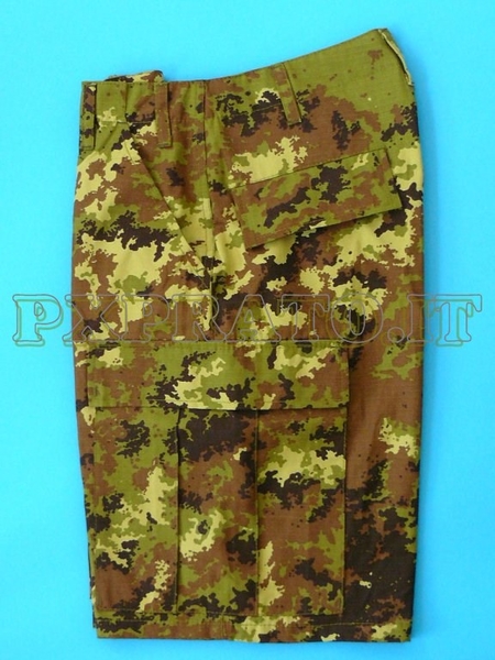Pantalone Vegetato Militare BDU Corto Cotone 