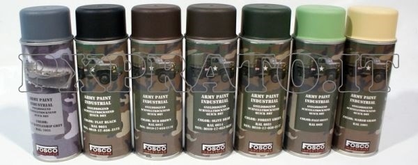 Vernice Militare SoftAir Spray Bomboletta Opaca Sabbia Marsh Grass 400 ml per Armi Fucili Auto Mezzi FOSCO 