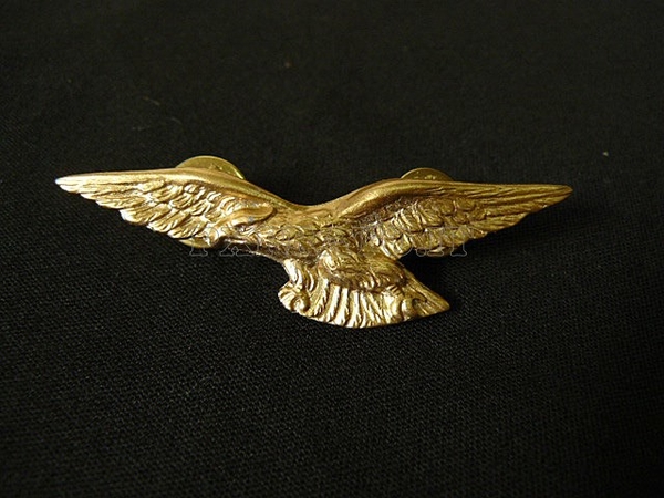 Brevetto Paracadutista Civile Aeronautica Aquila Anni '30 Distintivo Spilla Dorato