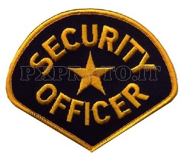 Security Officer Patch Toppa Stemma Ricamata Termoadesiva