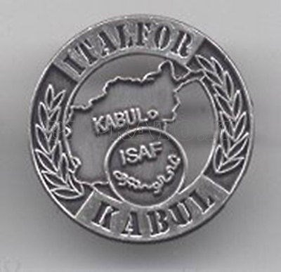 Italfor Kabul Afghanistan ISAF Spilla Distintivo Missione Operazione Militare Forze Armate Italiane All'Estero