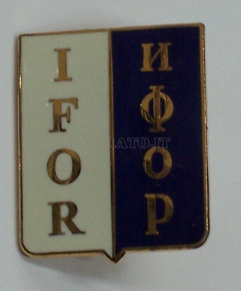 IFOR Implementation Force NATO Spilla Distintivo Scudetto Missione di Pace Operazione Militare Esercito Italiano All'Estero 