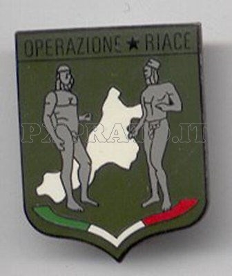 Operazione Riace Calabria Spilla Distintivo Scudetto Missione Militare Esercito Italiano 