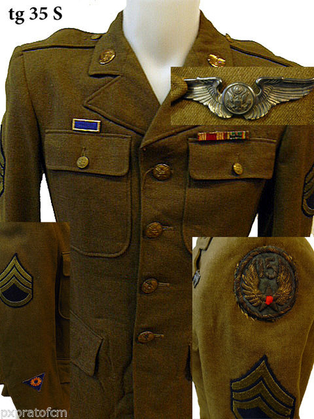 WWII Giacca Wool 15 Air Force tg 35 S