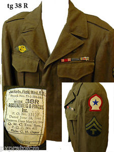 WWII Ike Jacket North African Theater tg 38 R