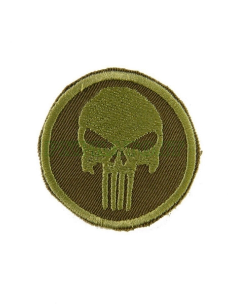Patch SoftAir Punitore Punisher Verde Toppa Militare Soft Air Ricamata con Velcro