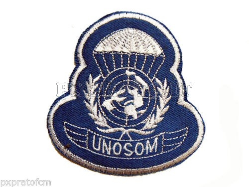 Patch Brevetto Paracadutista Missione Unosom United Nations Operation Folgore in Somalia 1993 Toppa Militare Ricamata senza velcro