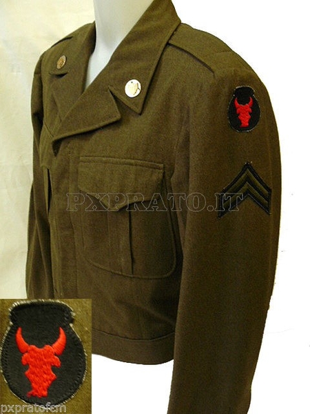 WWII Ike Jacket Red Bull 34 Division Wool Original 1945