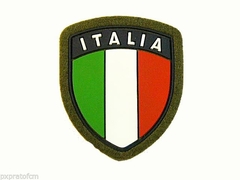Patch Scudetto Italia Bandiera Verde Plastificata 