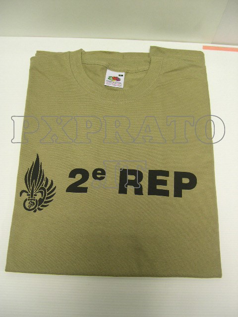 Maglietta Legione Straniera Francese 2° REP Fiamma T-shirt Militare Légion  étrangère Manica Corta Sabbia Desert - PXPrato