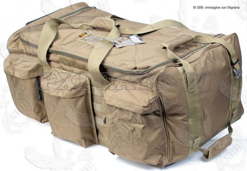 Trolley Militare Borsa da Trasporto Viaggio Coyote Tan SBB 125 Litri  Deployment Bag con Ruote - PXPrato