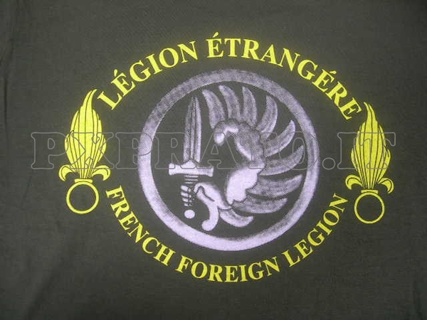 T-shirt Militare Legion Etrangere Legione Straniera French Foreign Legion Verde