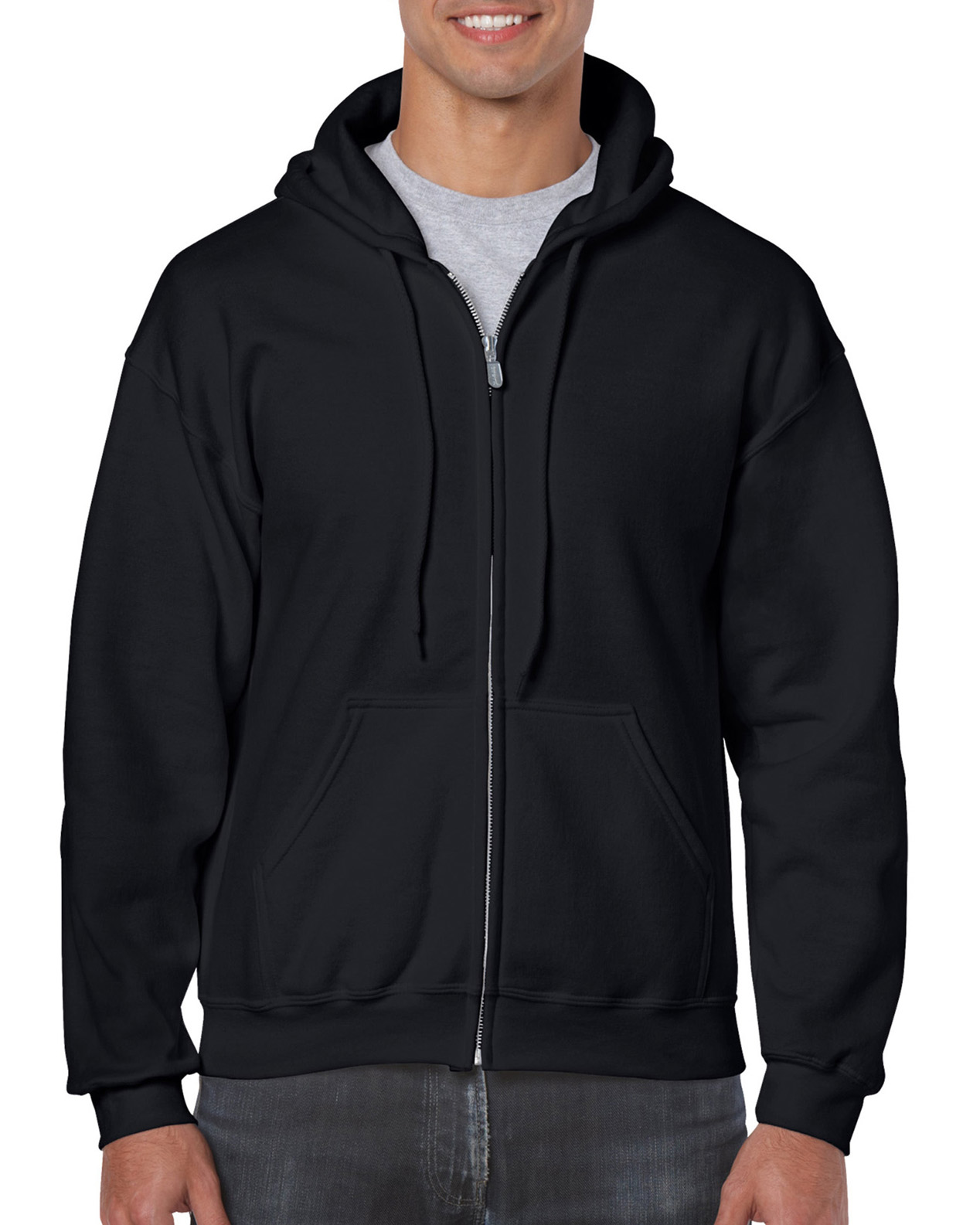Felpa Con Cappuccio Da Uomo – Stampa Escavatore – Nero Taglia L – Shirt84.de