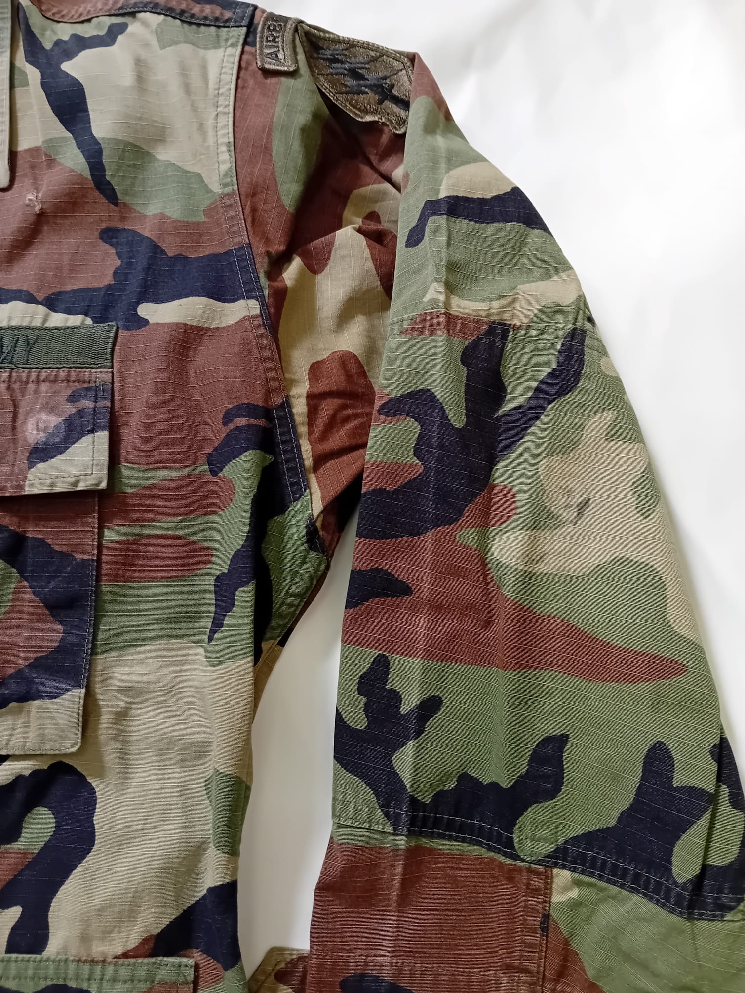 Camicia da campo mimetica vintage US Army Combat Bdu Woodland - Italia