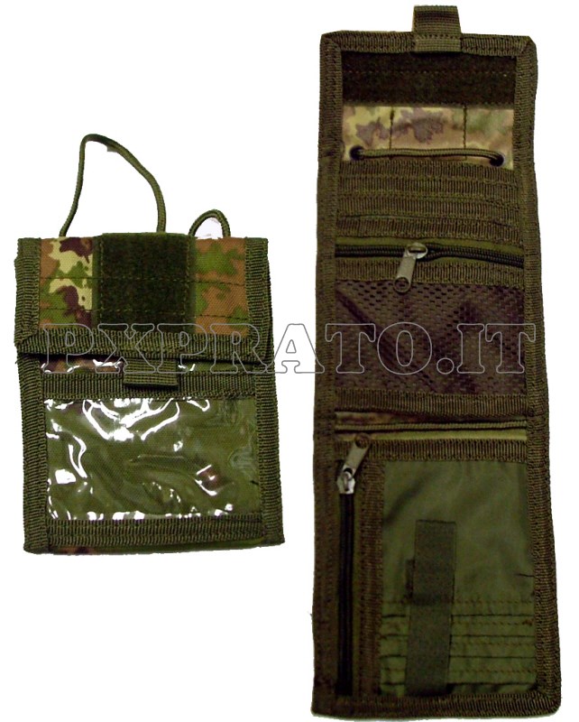 Portafoglio Mimetico Vegetato Militare Porta Documenti da Collo EUMAR -  PXPrato