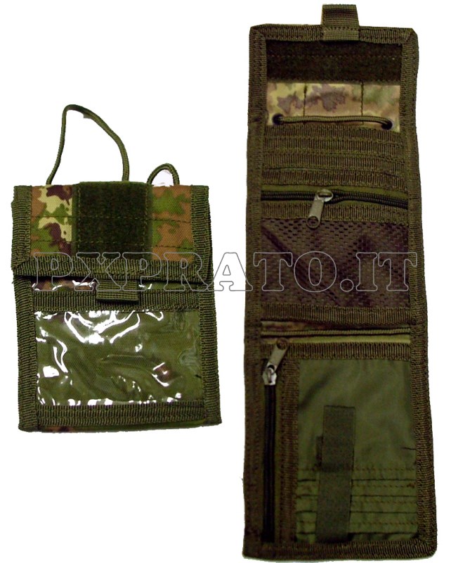 Portafoglio Mimetico Vegetato Militare Porta Documenti da Collo EUMAR -  PXPrato