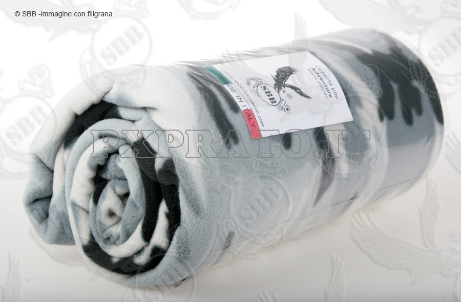 Perinsto Coperta Mimetica Morbida In Flanella, 130 X 150 Cm, Calda Per Divano E Letto, Nero/Grigio