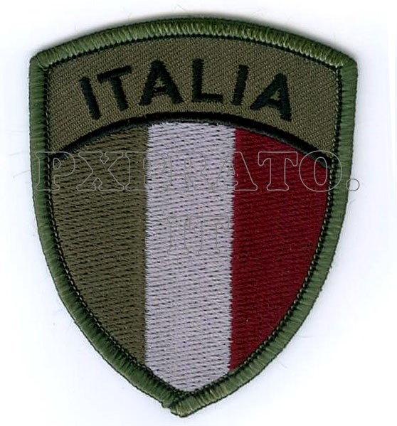 Patch Scudetto Italia Bandiera Militare Verde 