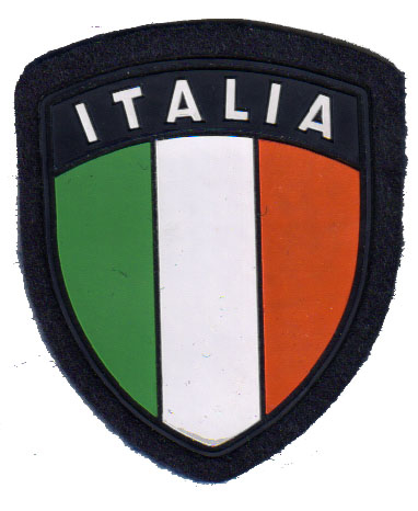 Patch Scudetto Italia Bandiera Blu Plastificata
