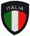 Patch Scudetto Italia Bandiera Militare Blu 