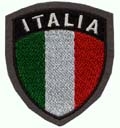 Patch Scudetto Italia Bandiera Militare Grigio 