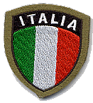 Patch Scudetto Italia Bandiera Militare Verde 