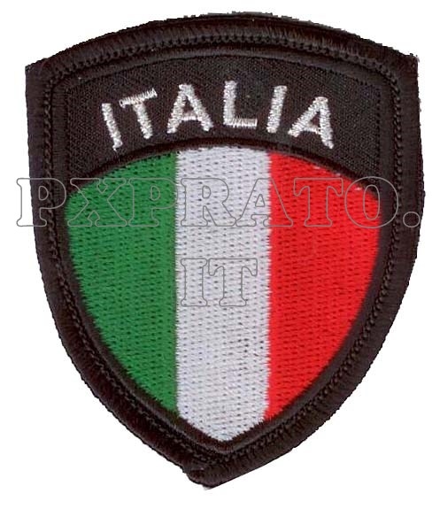 Patch Scudetto Italia Bandiera Militare Nera 