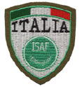Toppa Scudetto Italia Bandiera Militare ISAF Afghanistan Missioni All'Estero Ricamata Bianca [1017V-E]