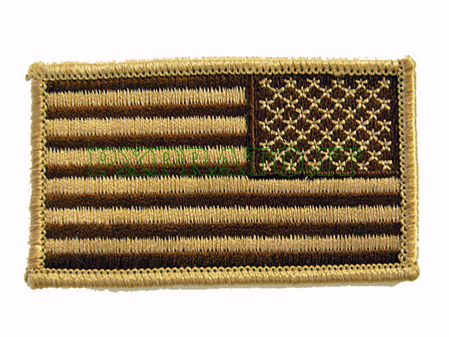 Toppa Patch Bandiera USA Americana California Stampata Su Supporto Ricamato, 5x8 Cm, Nera
