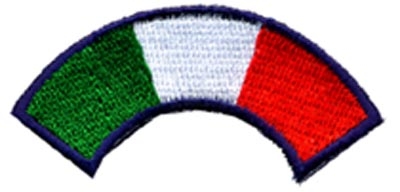 Ricamo Bandiera Italia Mezza Luna 2,5x6
