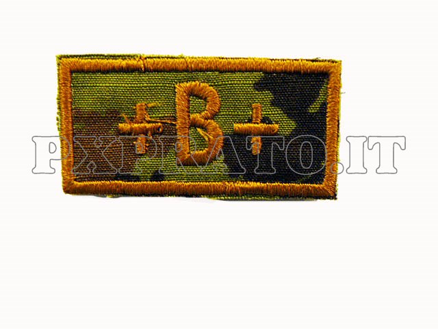 Mimetica Vegetata Italiana Militare Toppa Gruppo Sanguigno 0 Negativo Rettangolare Ricamata 5x2 5 - Foto 5