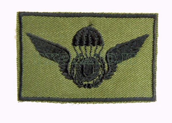 Patch Brevetto Paracadutista Militare Portoghese Verde Bassa Visibilita' Ricamata