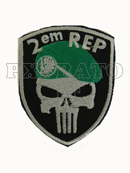 Patch Toppa Scudetto Legione Straniera Militare 2 REP Legion Etrangere Punisher Basco  
