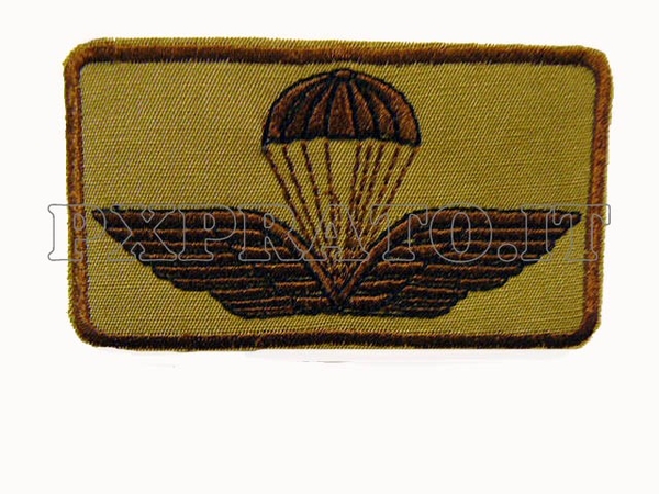 Brevetto Paracadutista Civile Desert Toppa Ricamata con Velcro