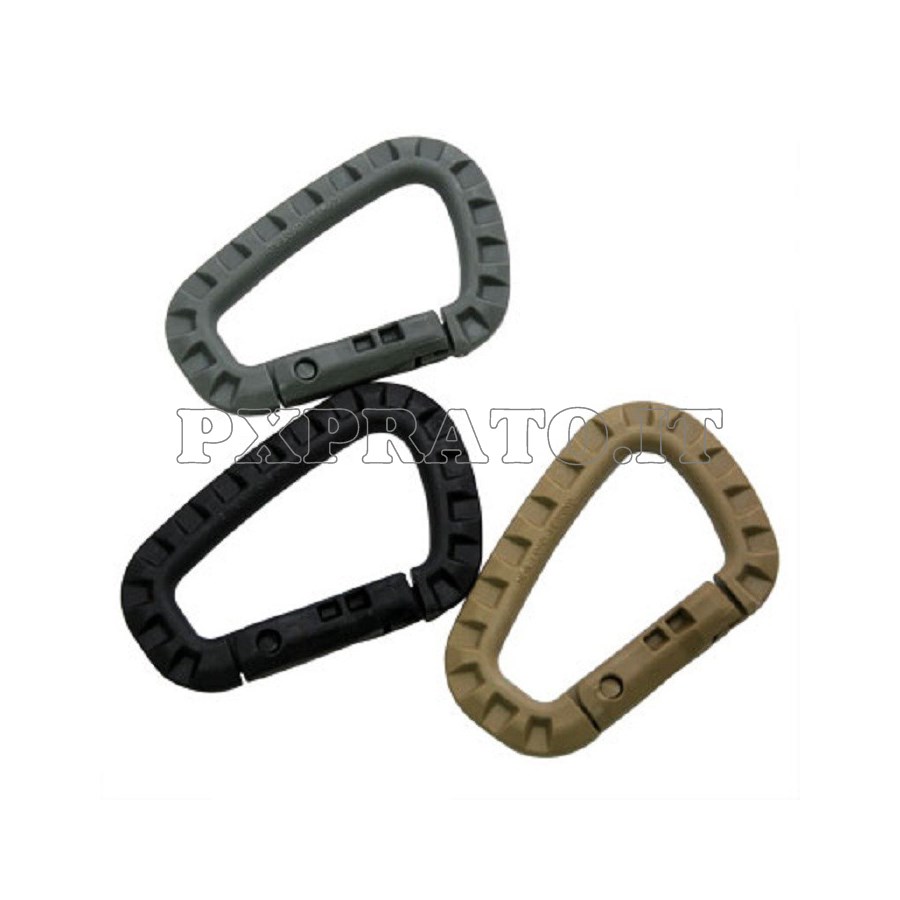 Moschettone Militare Tattico Gancio Molle Modulare Per Fissaggio Accessori Tactical Link ITW Nexus Usa Nero 00941 E