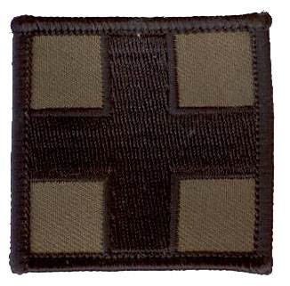 Patch Croce Rossa Toppa Soccorso Medica Verde Quadrato