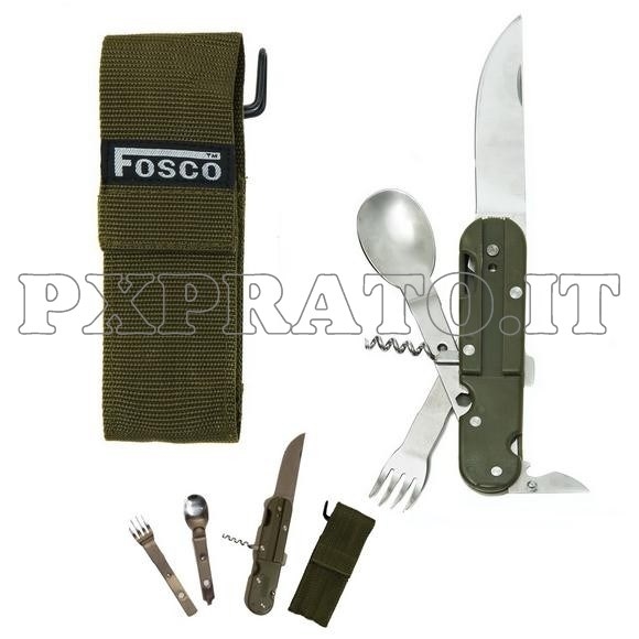 Militare KFS Clip Set Coltello Forchetta Cucchiaio con prova di umidità Sale & Pepe Shaker 