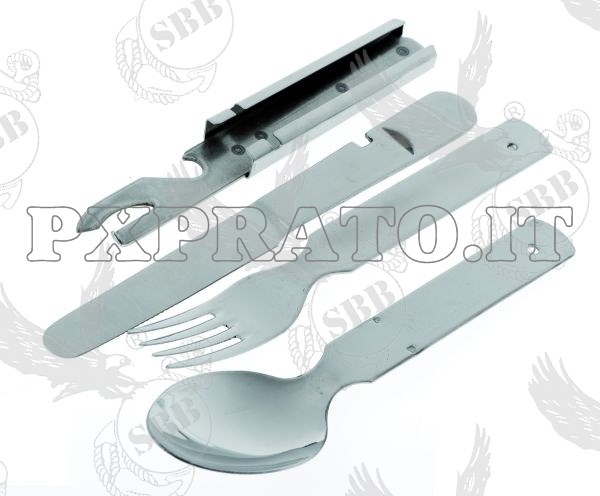 Set di posate originali dell'esercito tedesco. BW problema militare  utensili da cucina coltello cucchiaio forchetta kit -  Italia