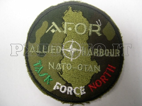 Albania AFOR 2000 Patch Militare Operazione ALLIED HARBOUR NATO-OTAN Task Force North Missioni Italiane All'Estero Toppa Ricamata